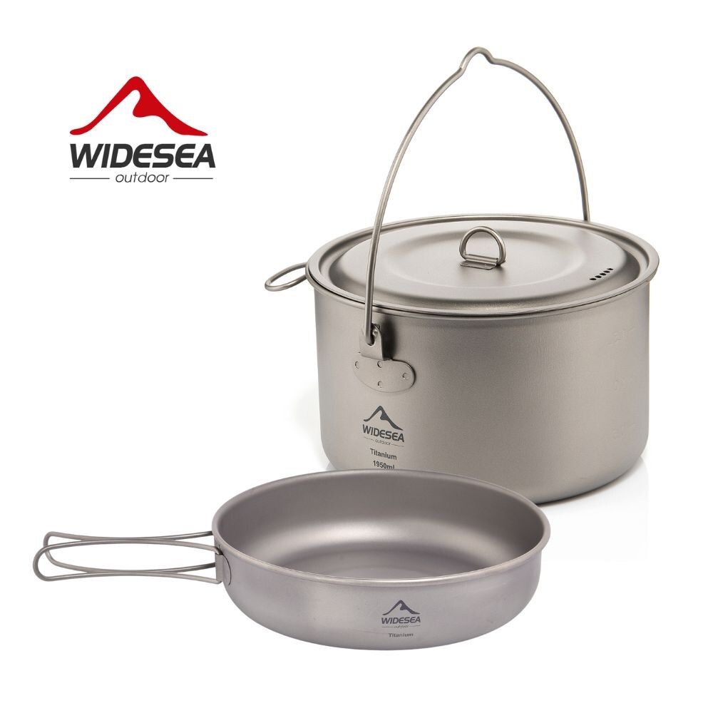Camping Cooking Set Large - Layar Lebar peralatan makan berkemah Titanium