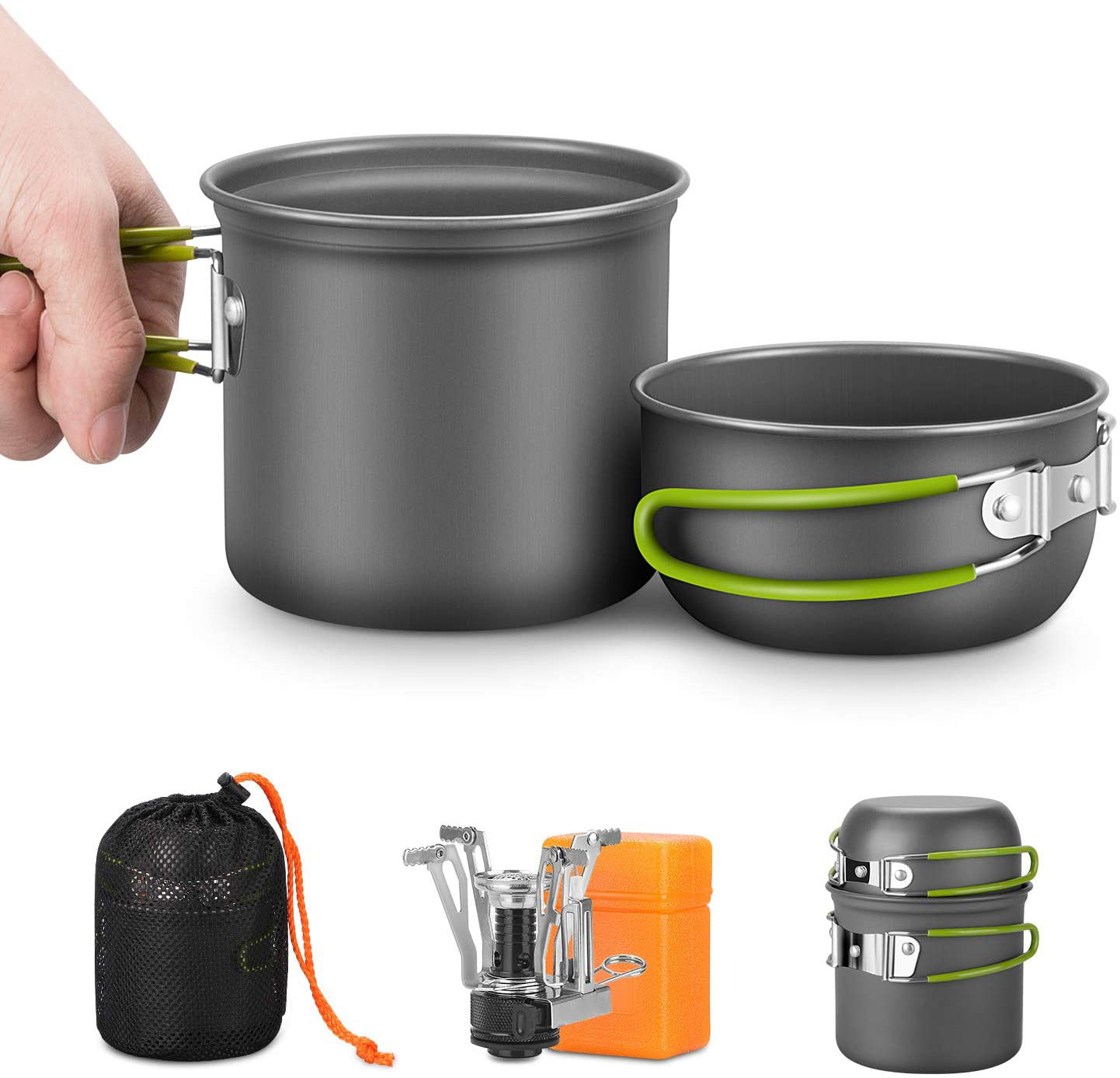 Camping Cooking Kit Box - Peralatan Memasak untuk Berkemah dengan Kompor