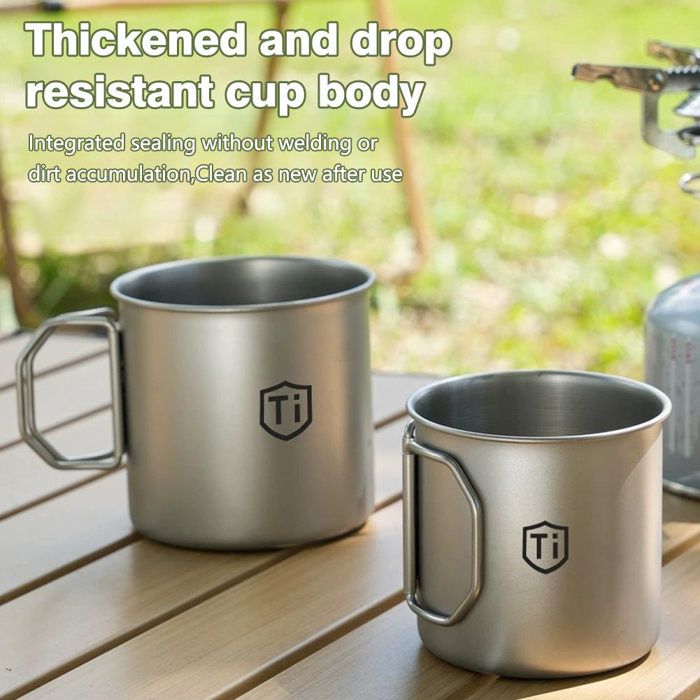 Camping Cooking All In One - Mug Berkemah Cangkir Titanium Peralatan Makan