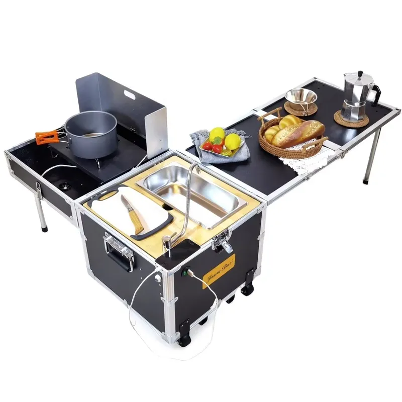 Camping Cooking All In One - Meja Lipat untuk Memasak saat Berkemah