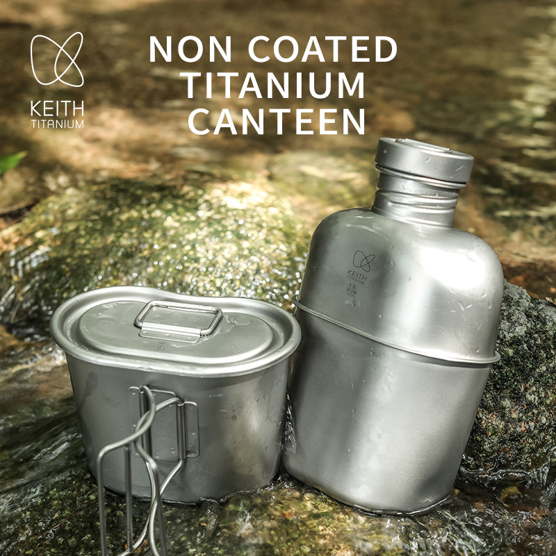 Camping Cooking Pot Set - KEITH Perlengkapan Kantin Titanium Murni, Set