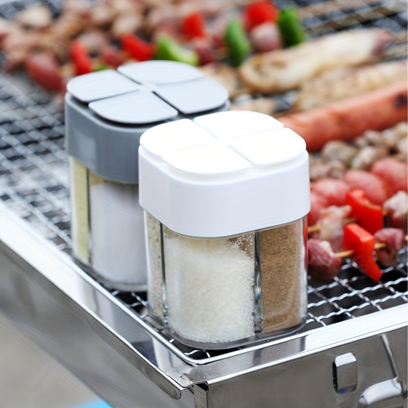 Camping Cooking Rack - Pengocok bumbu berkemah 4in1, toples bumbu