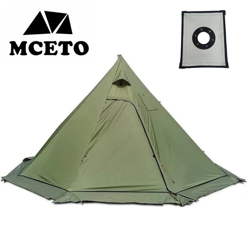 Campfire Cooking In Another World - Tenda Piramida Baru dengan Rok Salju