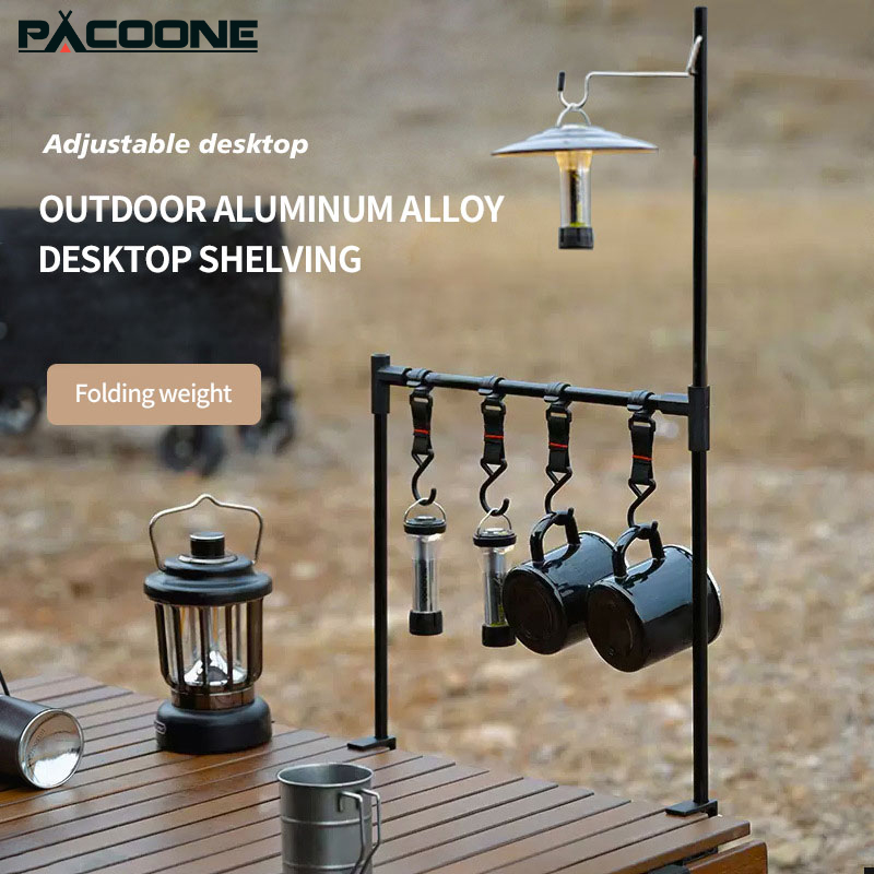Camping Outdoor Cooking Table - Rak Berkemah Baru Dudukan Lentera IGT