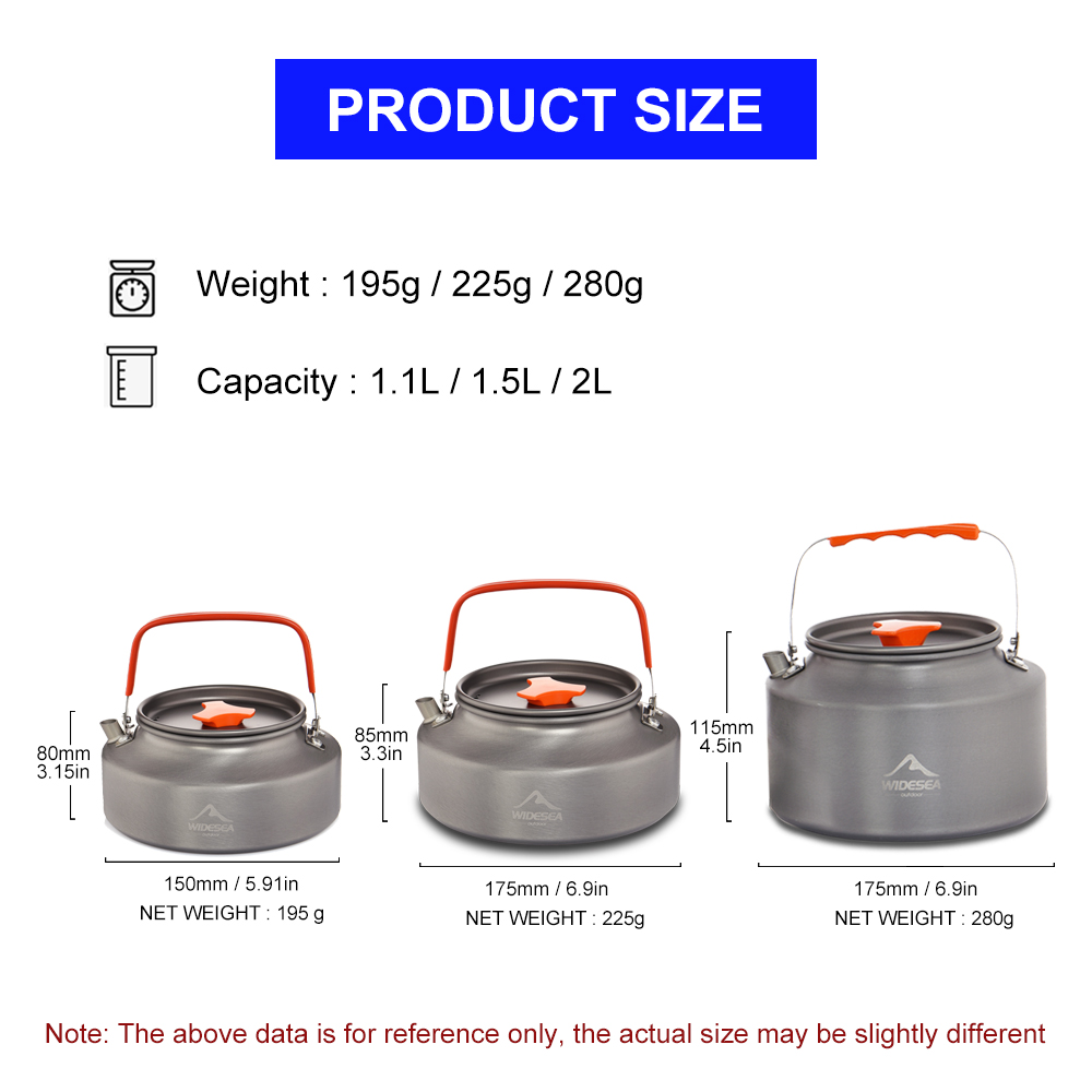 Villiea 1, 1L 2 L1, 5L Ketel A - Camping Cooking Pot Set ulasan dan harga