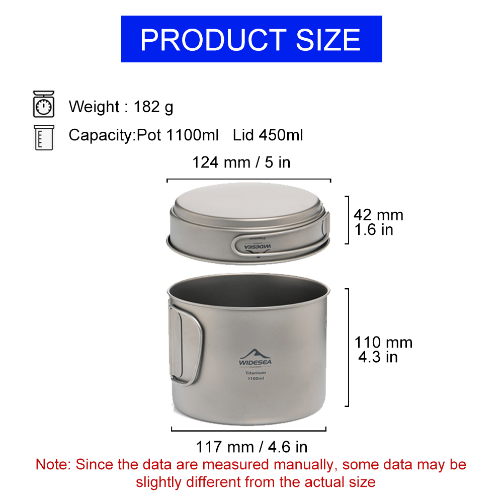 Widesea Panci Berkemah Titaniu - Camping Cooking Pot Set ulasan dan harga