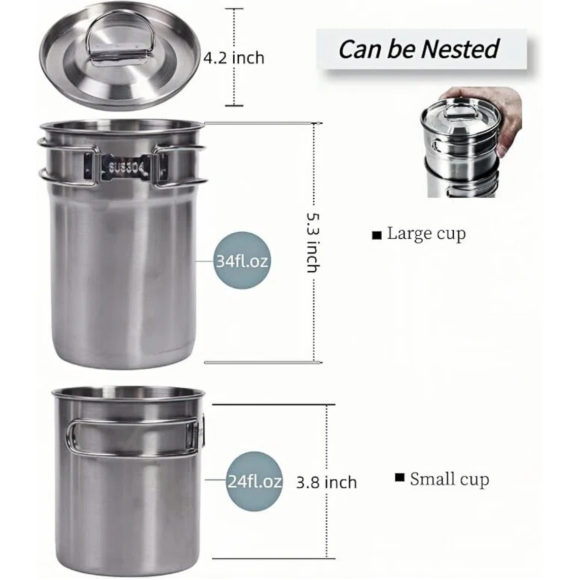 Cangkir Lipat untuk Berkemah,  - Camping Cooking Pot Set ulasan dan harga