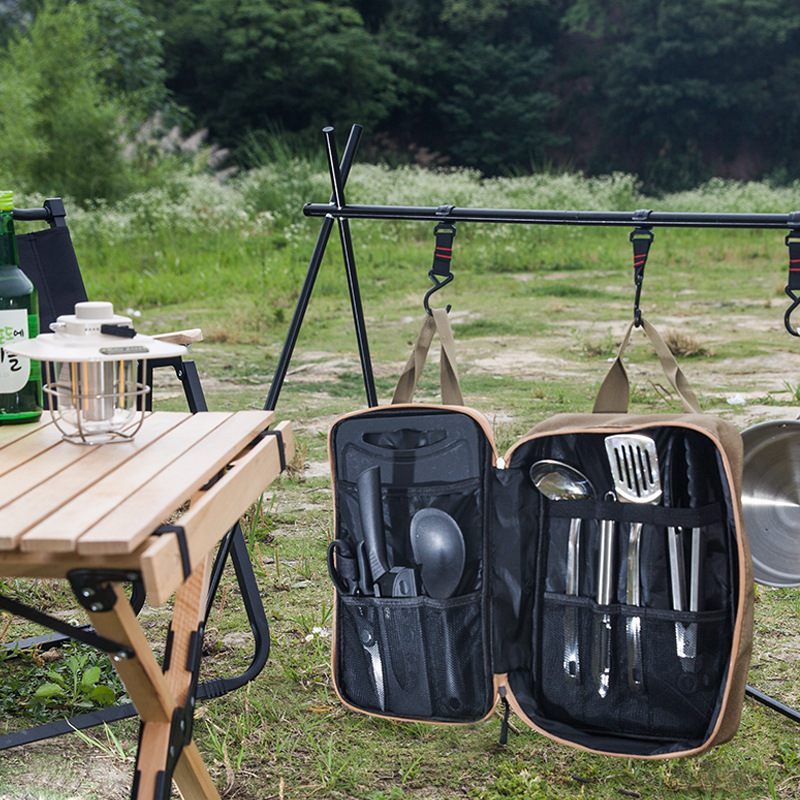 8 Buah Set Peralatan Masak Dap - Camping Cooking Rack ulasan dan harga