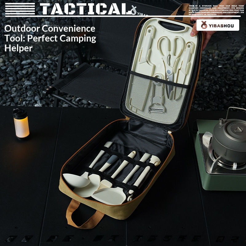 Set Peralatan Dapur Portabel 9 - Camping Cooking Rack ulasan dan harga