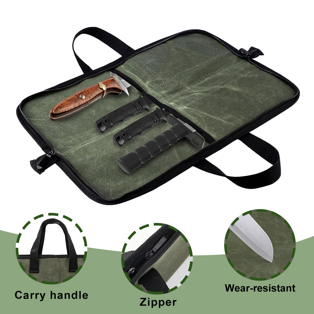 Tas Gulung Pisau Kanvas Berlap - Camping Cooking Rack ulasan dan harga