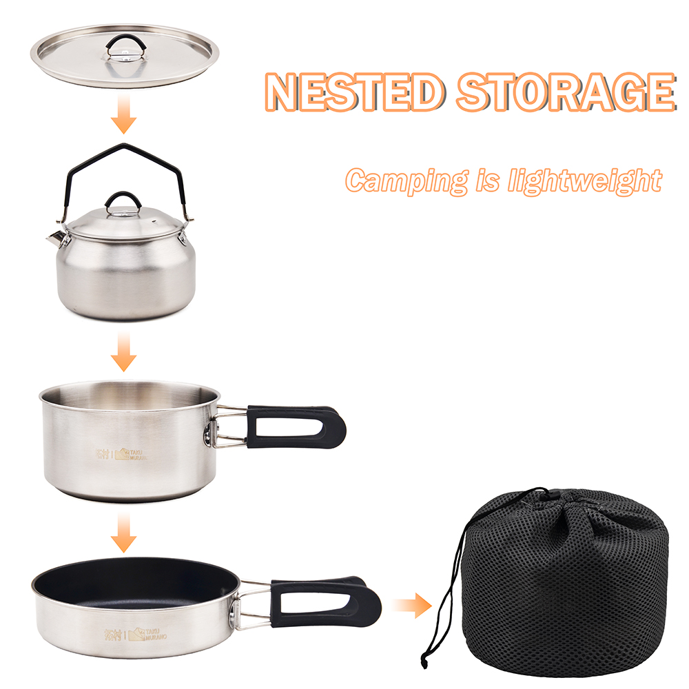 Set Peralatan Masak Camping Po - Camping Cooking Set Large ulasan dan harga