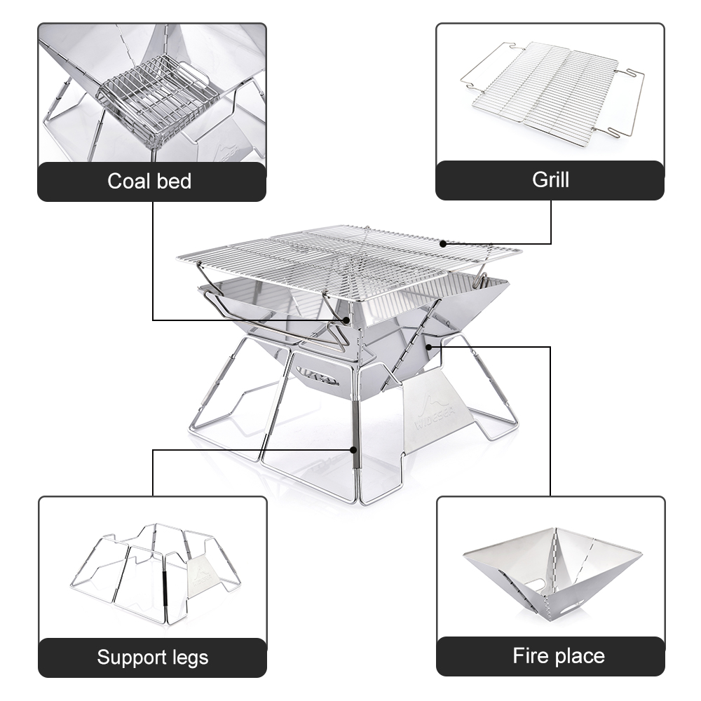 Widesea Panggangan Berkemah Pe - Camping Cooking Fire ulasan dan harga