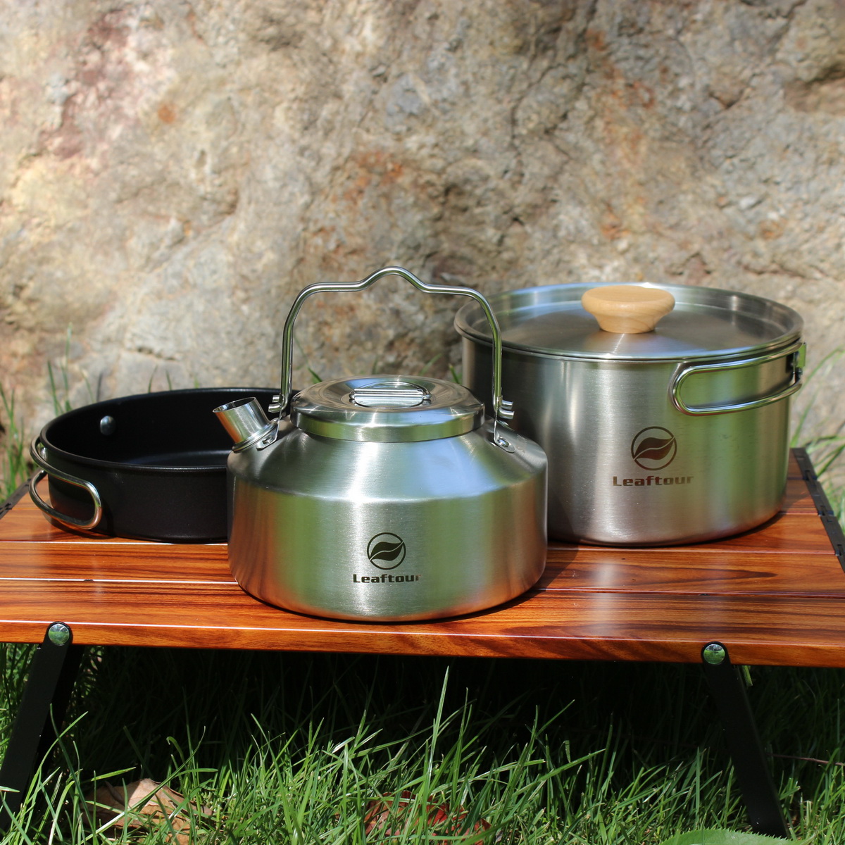 Leaftour Stainless Steel Campi - Camping Cooking Set Large ulasan dan harga