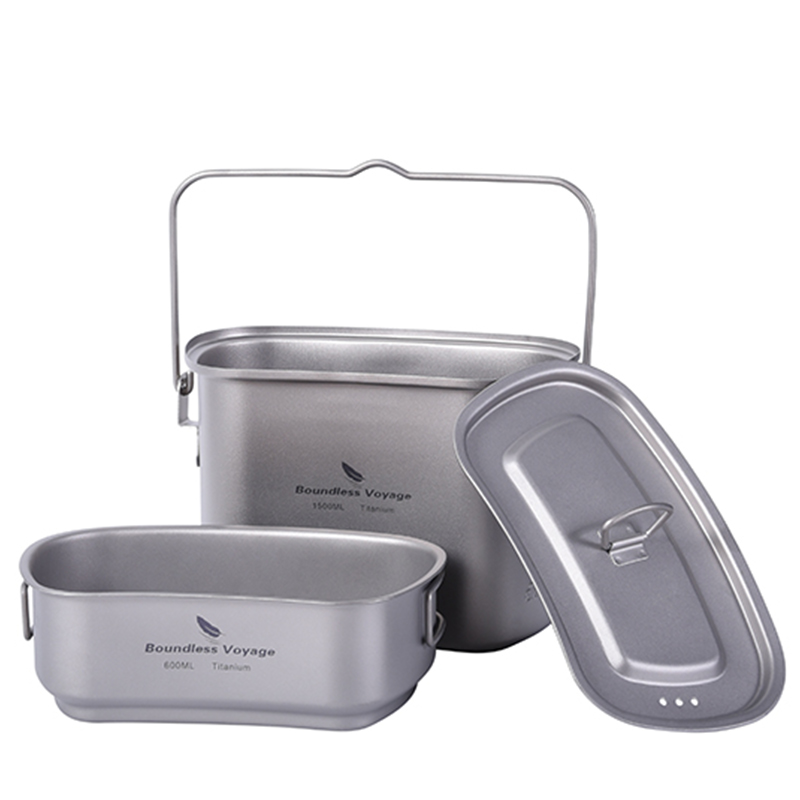 Kit Peralatan Masak Titanium,  - Camping Cooking Kit Box ulasan dan harga