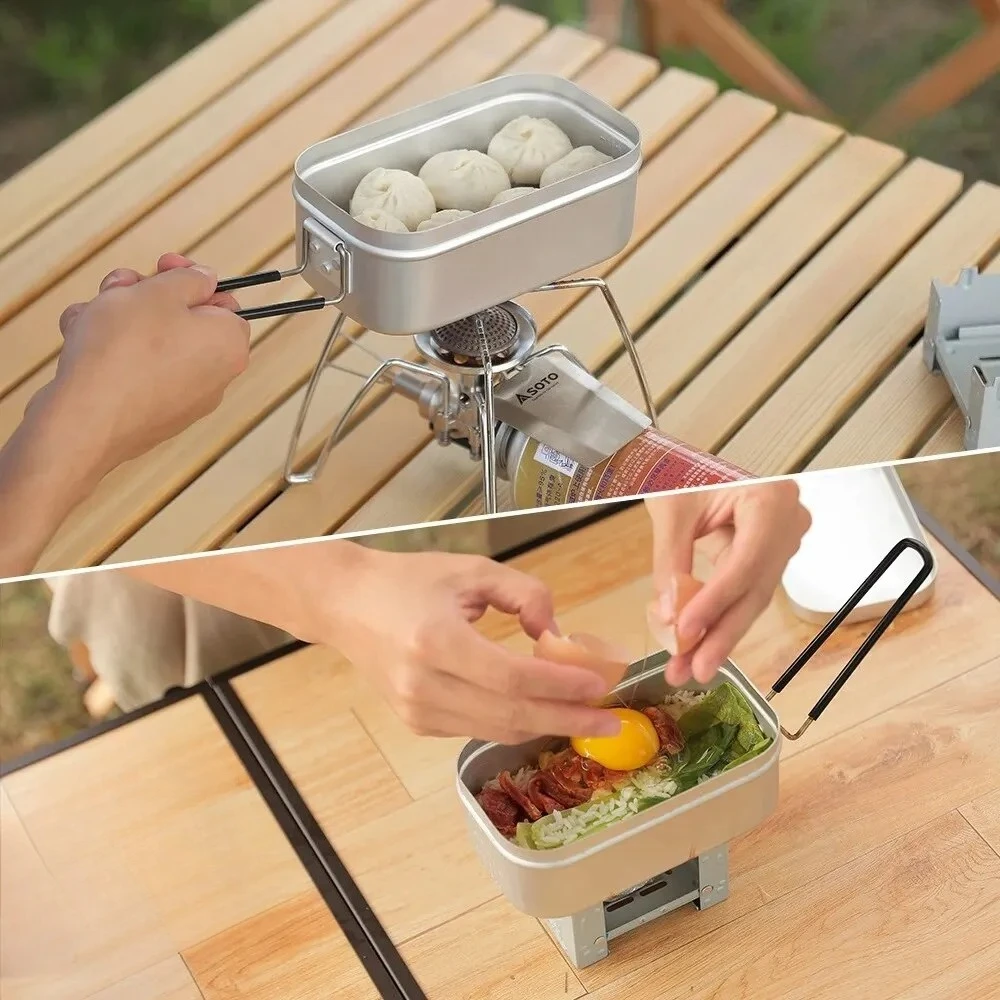800/1400ML Kotak Makan Siang A - Camping Outdoor Cooking Table ulasan dan harga