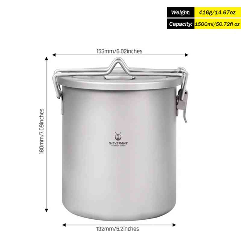 Silverant Panci Titanium Berke - Camping Cooking Fire ulasan dan harga