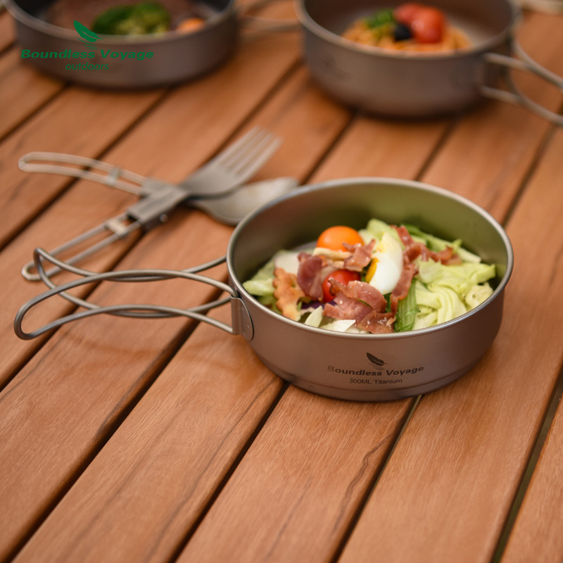 Set Panci Gagang Lipat Titaniu - Camping Cooking Set Lightweight ulasan dan harga