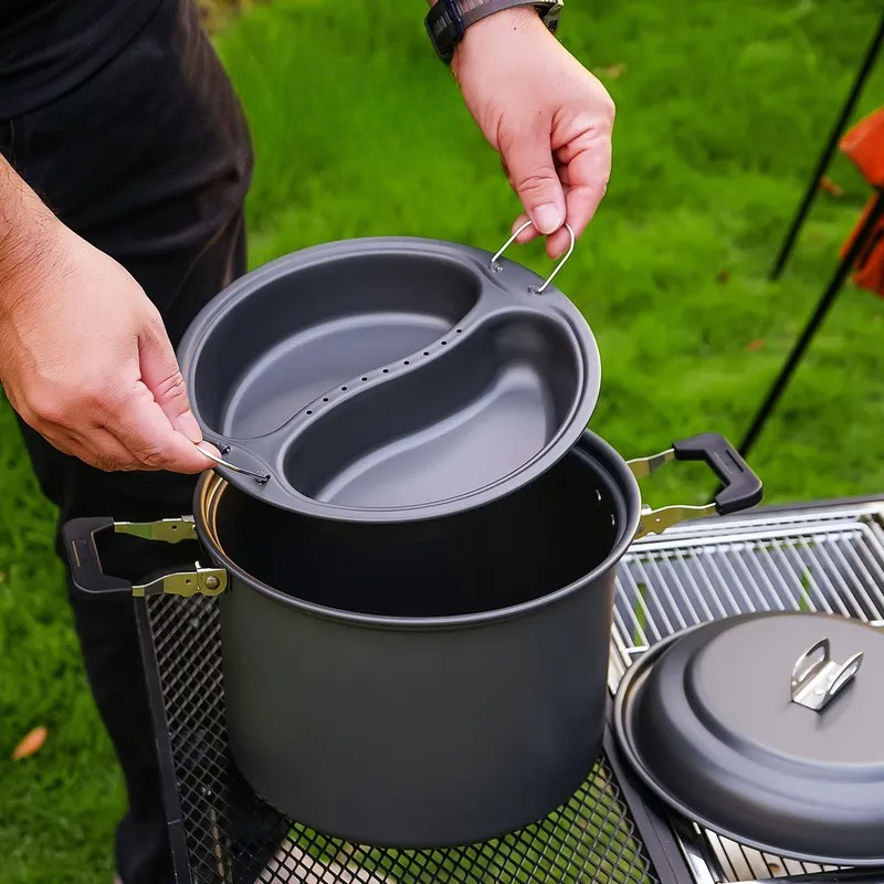 Set Panci Outdoor 6.5L untuk 4 - Camping Cooking Set Large ulasan dan harga