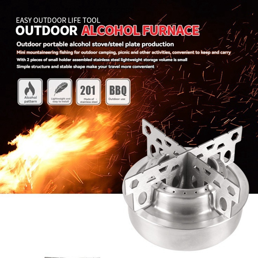 Kompor Alkohol Mini Portabel R - Camping Cooking Rack ulasan dan harga