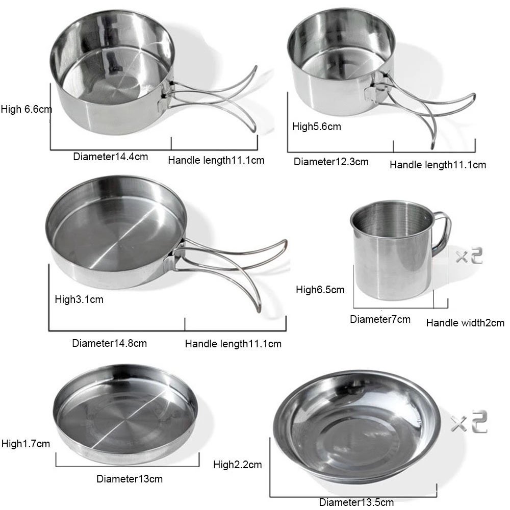 8Pcs berkemah Set peralatan ma - Camping Cooking Set Large ulasan dan harga
