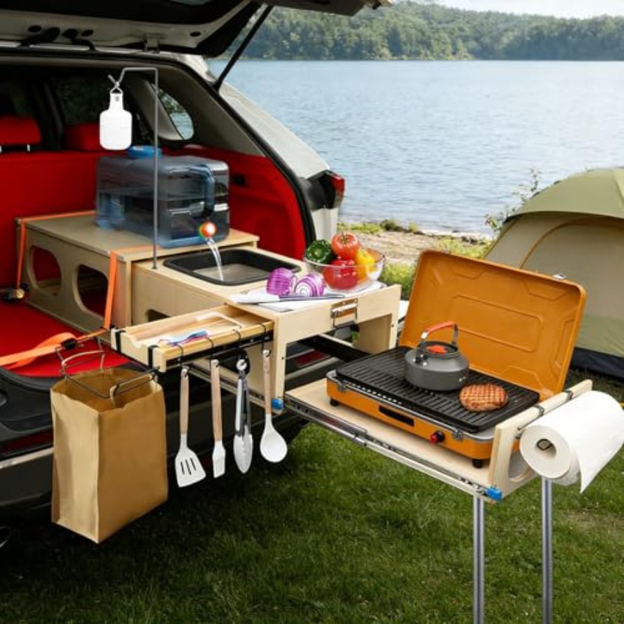Sistem Dapur Geser Overland, K - Camping Cooking All In One ulasan dan harga