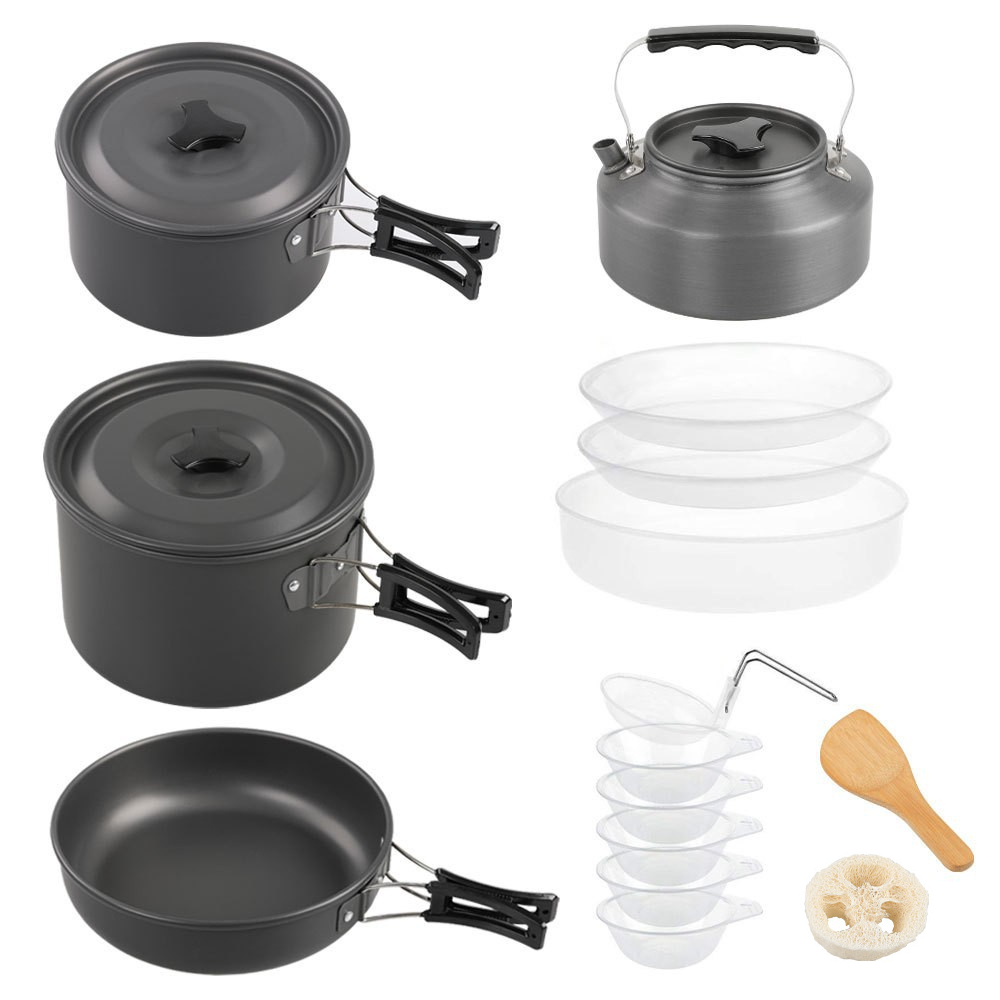 Set peralatan masak luar ruang - Camping Cooking Set Large ulasan dan harga