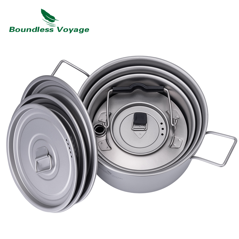 Set memasak ketel Titanium Voy - Camping Cooking Pot Set ulasan dan harga