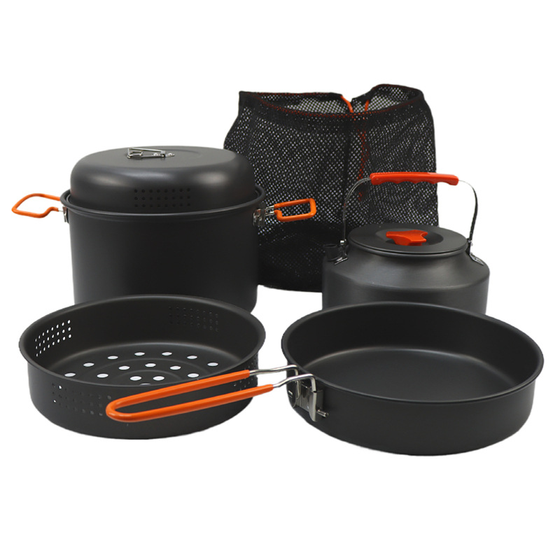 Panci masak luar ruangan, pera - Camping Cooking Pot Set ulasan dan harga