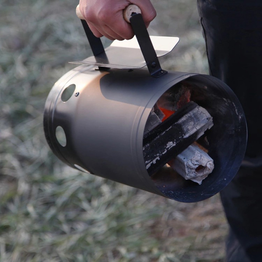 Alat Panggangan BBQ Luar Ruang - Charcoal Chimney Starter ulasan dan harga