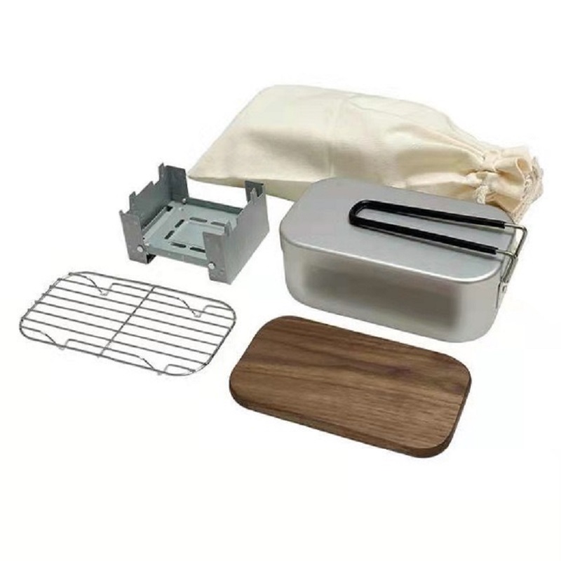 Kit Mess Aluminium Luar Ruanga - Camping Cooking Kit Box ulasan dan harga