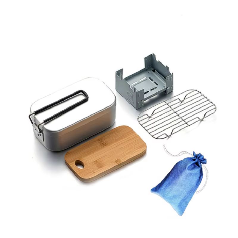 Kit Mess Aluminium Luar Ruanga - Camping Cooking Kit Box ulasan dan harga