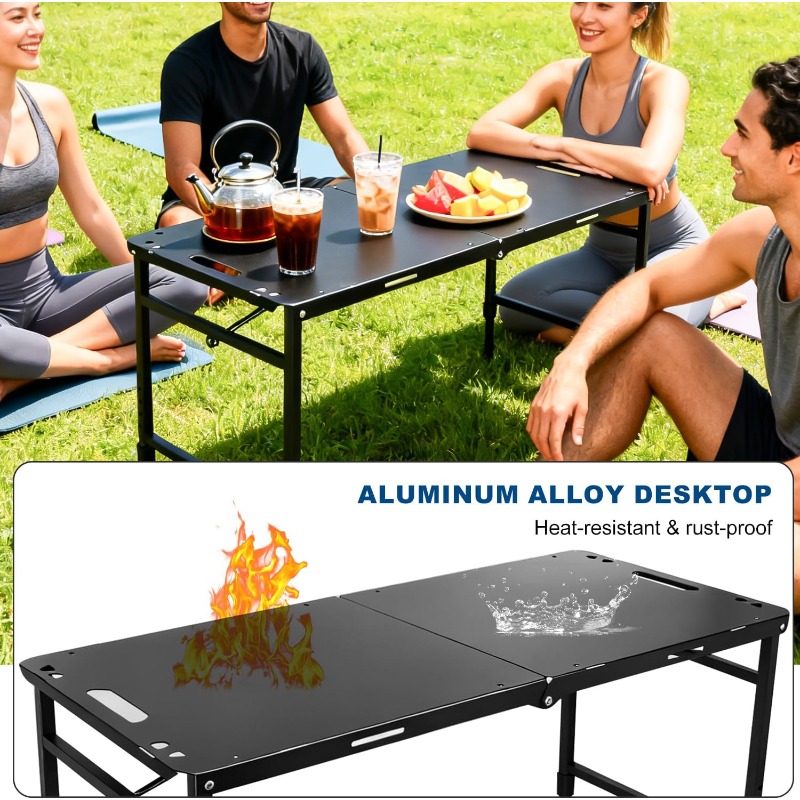 Meja Camping Lipat Portabel ya - Camping Outdoor Cooking Table ulasan dan harga