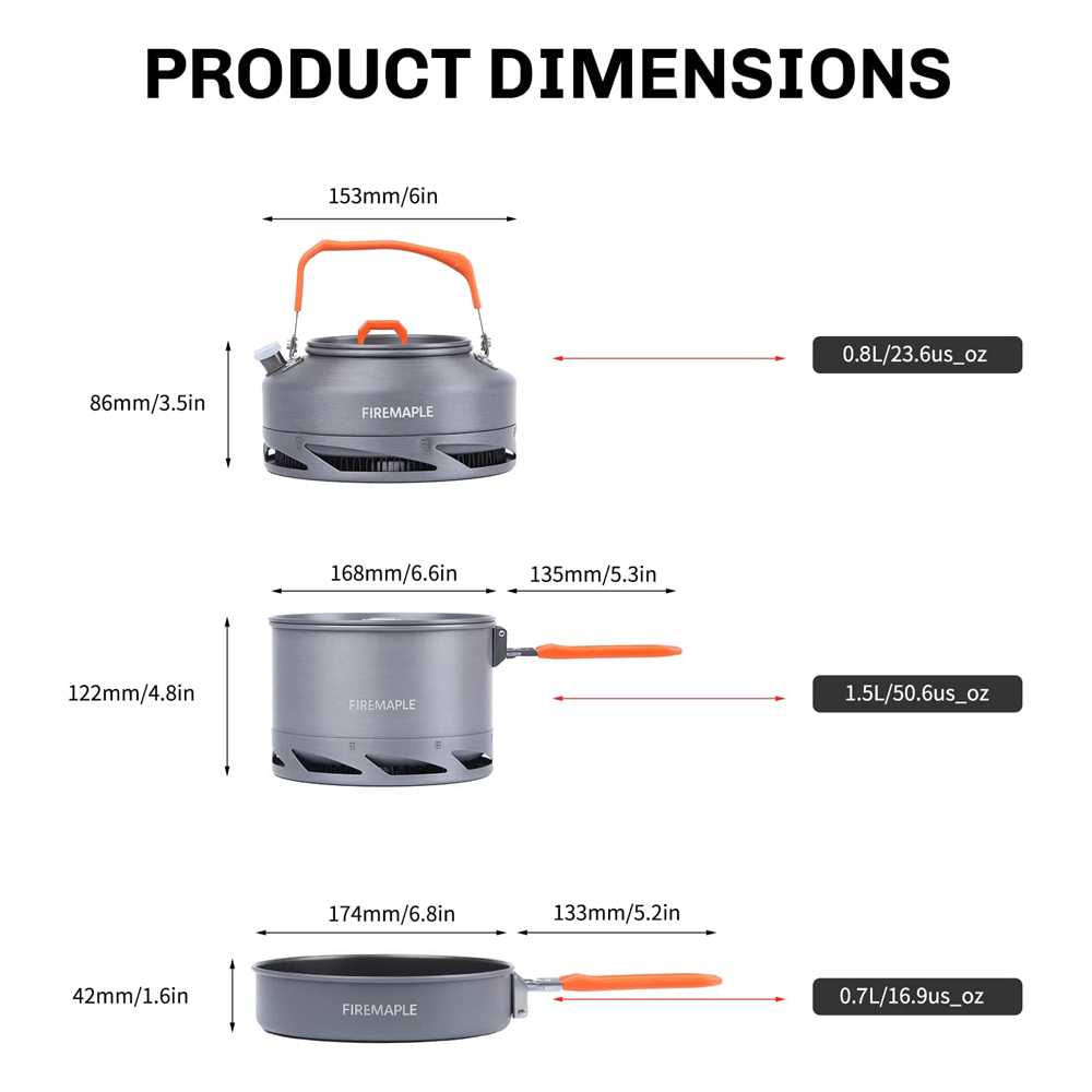 Peralatan Masak Berkemah Maple - Camping Cooking Pot Set ulasan dan harga