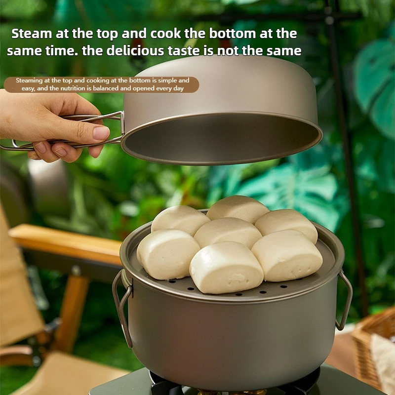 Set Panci Luar Ruangan Titaniu - Camping Cooking Set Lightweight ulasan dan harga