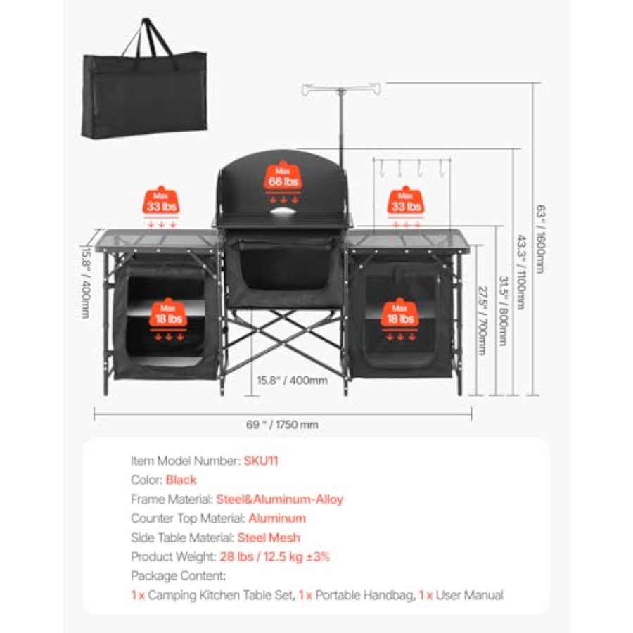 Meja Dapur Camping, Meja Memas - Camping Outdoor Cooking Table ulasan dan harga