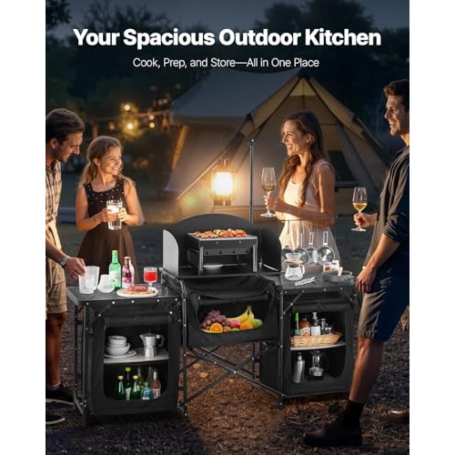 Meja Dapur Camping, Meja Memas - Camping Outdoor Cooking Table ulasan dan harga