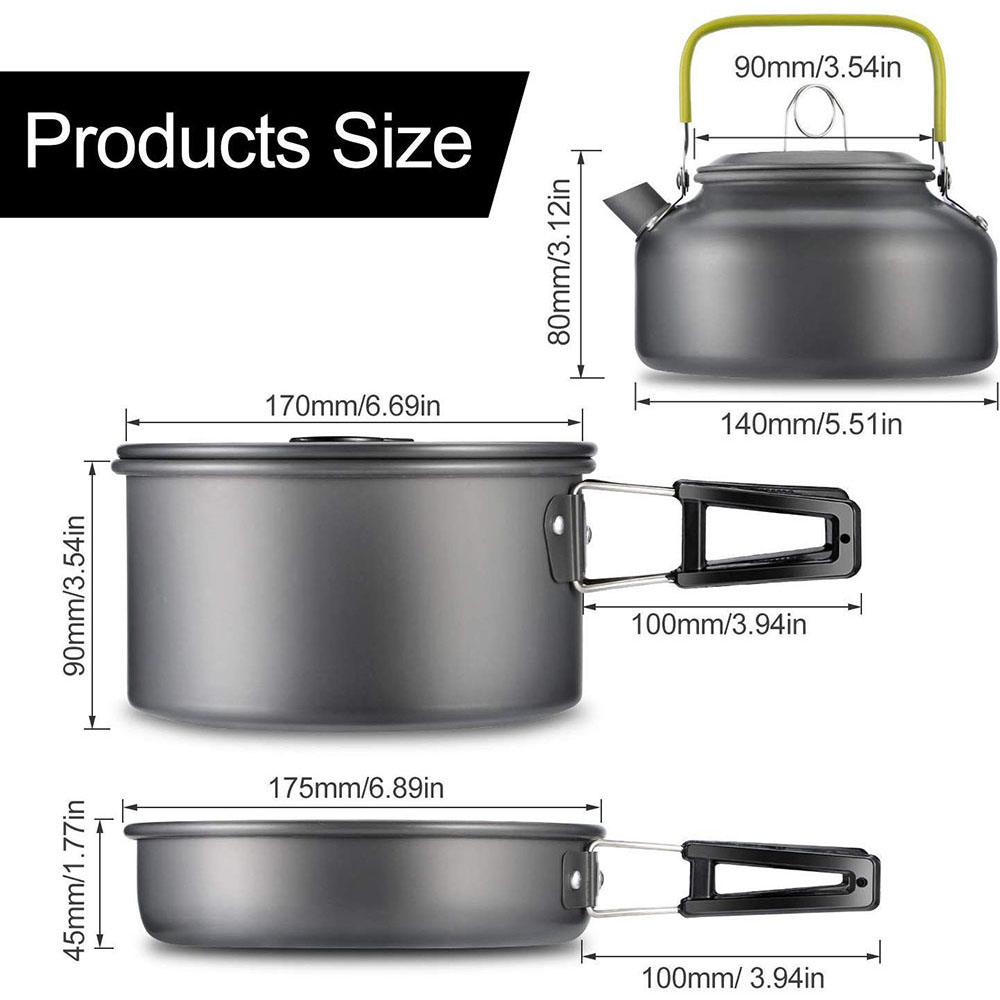 Set Peralatan Masak untuk Berk - Camping Cooking Pot Set ulasan dan harga