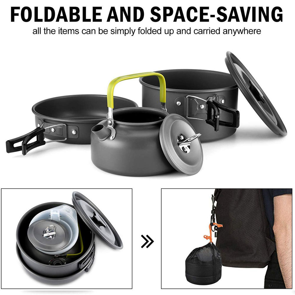 Set Peralatan Masak untuk Berk - Camping Cooking Pot Set ulasan dan harga